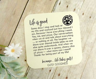 Pizza Keychain You Me Pizza Life Is Good Unisex Friendship Food Theme Fun BFF Jewelry Slice - Gutsy Goodness Handmade Jewelry