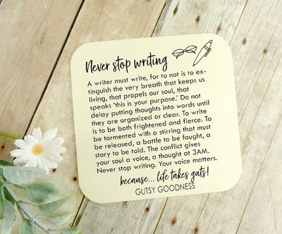 Writing Keychain Fill Your Paper Style Woodsworth Literary Quote Typewriter Pendant Gift - Gutsy Goodness Handmade Jewelry
