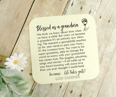 New Grandma Keychain Best Moms Get Promoted Grandmother Jewelry Gift Heart Charm - Gutsy Goodness Handmade Jewelry