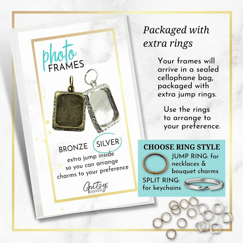 Add Photo Frame Charms | Bronze or Silver