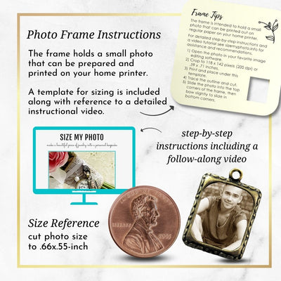 Add Photo Frame Charms | Bronze or Silver