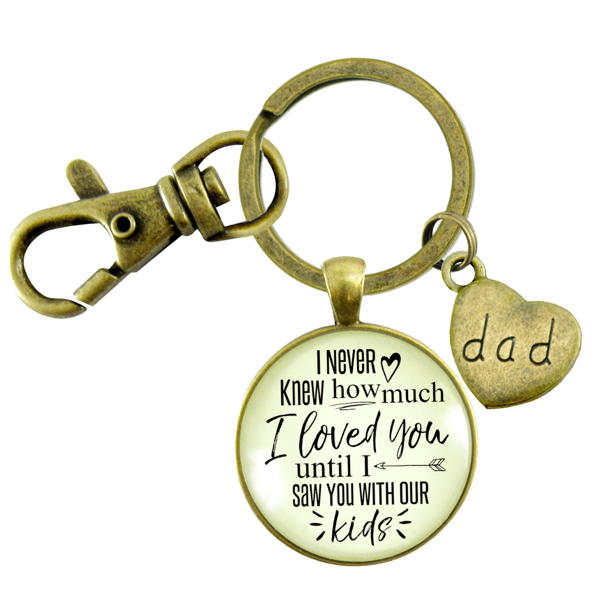 Keychain Husband Dad I Never Knew How Much I Loved You Until Kids Fatherhood Mens Gift Key Ring - Gutsy Goodness