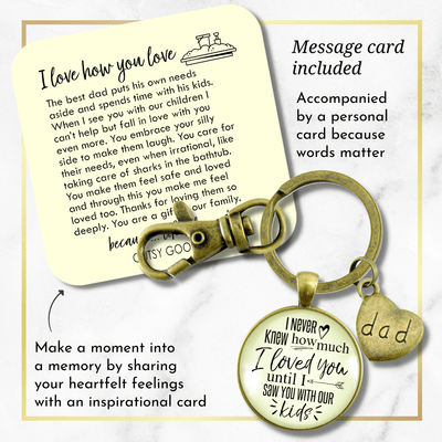 Keychain Husband Dad I Never Knew How Much I Loved You Until Kids Fatherhood Mens Gift Key Ring - Gutsy Goodness