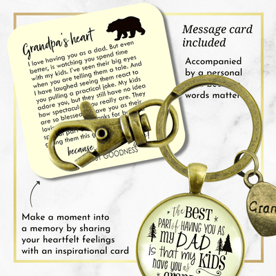 Grandpa Keychain Dad From Daughter Best Part Kids Have Gift From Grandchildren - Gutsy Goodness