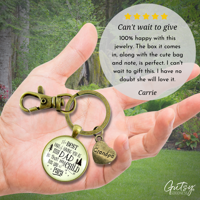 To My Dad Keychain Because of You Know Love Thank You From Daughter Son - Gutsy Goodness