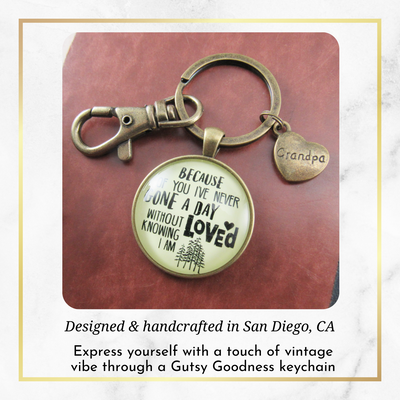 Grandpa Keychain Because of You Never Gone Without Knowing Love Vintage Key Ring Gift - Gutsy Goodness Handmade Jewelry;Grandpa Keychain Because Of You Never Gone Without Knowing Love Vintage Key Ring Gift - Gutsy Goodness Handmade Jewelry Gifts