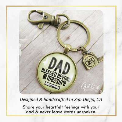 Dad Tool Keychain Blessed DIY Tape Charm Best Life Father From Daughter Gift - Gutsy Goodness
