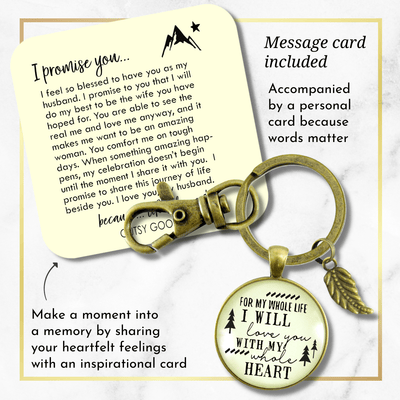 My Future Husband Keychain Gift For Men I Will Love You Life Promise Bride To Groom Wedding - Gutsy Goodness