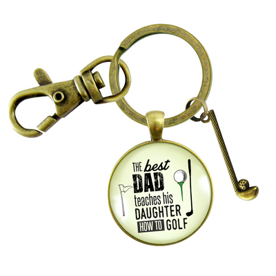Golfer Keychain Father Gift From Daughter Best Dad Teach Golf Club Charm Men Key Ring - Gutsy Goodness Handmade Jewelry;Golfer Keychain Father Gift From Daughter Best Dad Teach Golf Club Charm Men Key Ring - Gutsy Goodness Handmade Jewelry Gifts