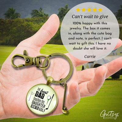 Golfer Keychain Father Gift From Daughter Best Dad Teach Golf Club Charm Men Key Ring - Gutsy Goodness Handmade Jewelry;Golfer Keychain Father Gift From Daughter Best Dad Teach Golf Club Charm Men Key Ring - Gutsy Goodness Handmade Jewelry Gifts