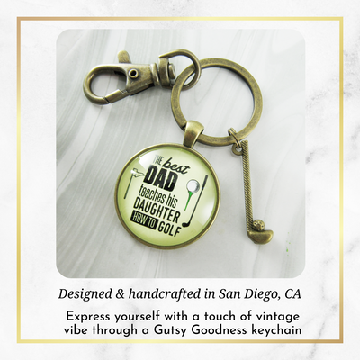 Golfer Keychain Father Gift From Daughter Best Dad Teach Golf Club Charm Men Key Ring - Gutsy Goodness Handmade Jewelry;Golfer Keychain Father Gift From Daughter Best Dad Teach Golf Club Charm Men Key Ring - Gutsy Goodness Handmade Jewelry Gifts