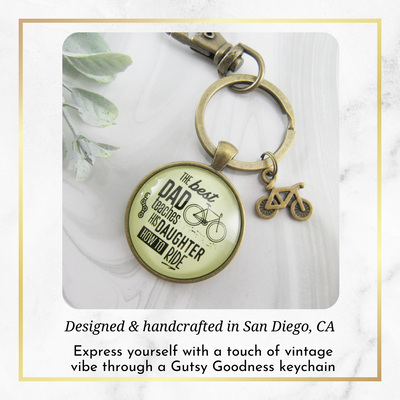 The Best Dad Teaches His Daughter How to Ride Cyclist Keychain Father From Daughter - Gutsy Goodness Handmade Jewelry;The Best Dad Teaches His Daughter How To Ride Cyclist Keychain Father From Daughter - Gutsy Goodness Handmade Jewelry Gifts