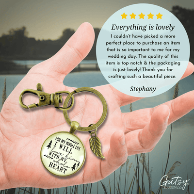 To Her Father In Law Gift Keychain Whole Life I Love Him Promise From Bride Wedding Mens Key Ring - Gutsy Goodness