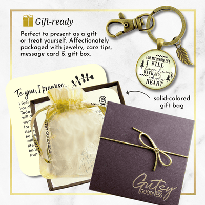 To Her Father In Law Gift Keychain Whole Life I Love Him Promise From Bride Wedding Mens Key Ring - Gutsy Goodness