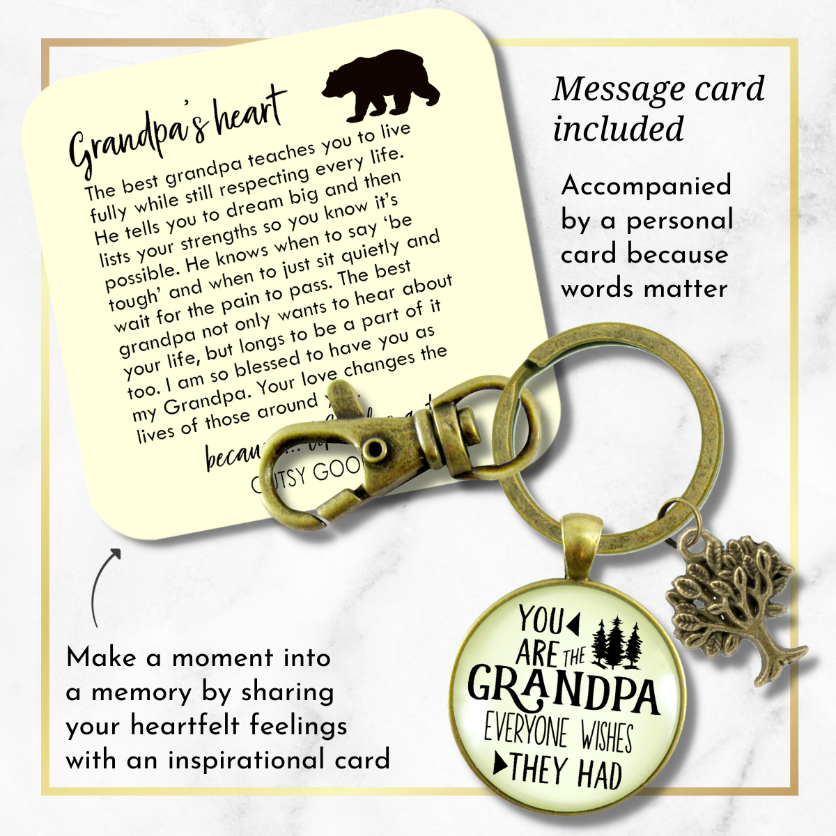 Grandpa Keychain You Are The Grandpa Everyone Wishes For Gift - Gutsy Goodness Handmade Jewelry;Grandpa Keychain You Are The Grandpa Everyone Wishes For Gift - Gutsy Goodness Handmade Jewelry Gifts