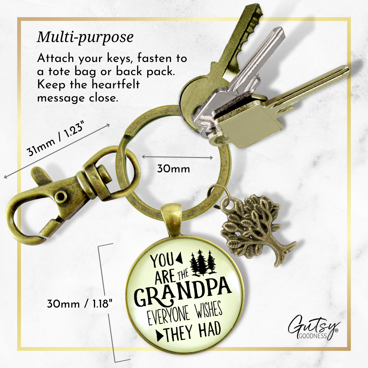 Grandpa Keychain You Are The Grandpa Everyone Wishes For Gift - Gutsy Goodness Handmade Jewelry;Grandpa Keychain You Are The Grandpa Everyone Wishes For Gift - Gutsy Goodness Handmade Jewelry Gifts