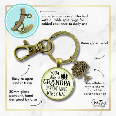 Grandpa Keychain You Are The Grandpa Everyone Wishes For Gift - Gutsy Goodness Handmade Jewelry;Grandpa Keychain You Are The Grandpa Everyone Wishes For Gift - Gutsy Goodness Handmade Jewelry Gifts