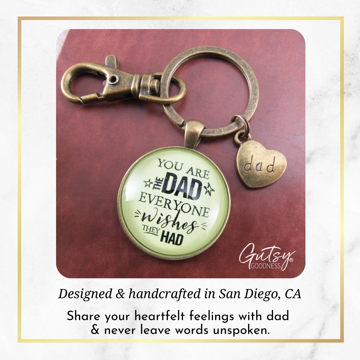 You Are The Dad Everyone Wishes They Had Keychain  Keychain - Men - Gutsy Goodness Handmade Jewelry