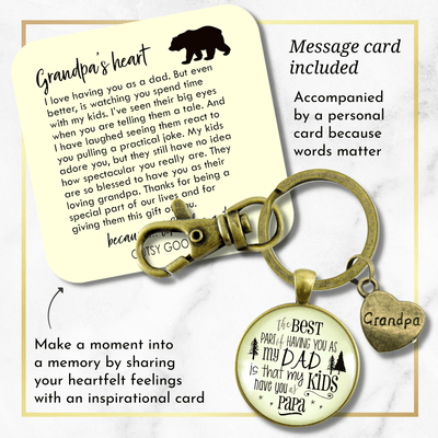Papa Keychain Dad From Daughter Best Part Kids Have You Grandpa Gift - Gutsy Goodness