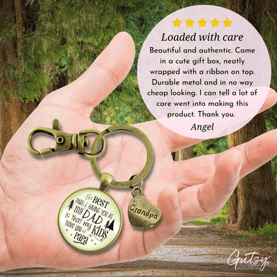 Papa Keychain Dad From Daughter Best Part Kids Have You Grandpa Gift - Gutsy Goodness