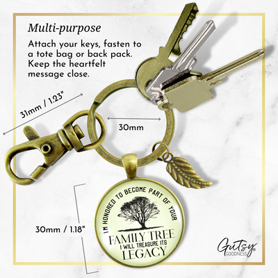 His Father In Law Gift Keychain Honored Family Tree From Groom To Father of Bride Wedding Key Ring - Gutsy Goodness Handmade Jewelry;His Father In Law Gift Keychain Honored Family Tree From Groom To Father Of Bride Wedding Key Ring - Gutsy Goodness Handmade Jewelry Gifts