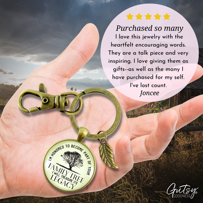 His Father In Law Gift Keychain Honored Family Tree From Groom To Father of Bride Wedding Key Ring - Gutsy Goodness Handmade Jewelry;His Father In Law Gift Keychain Honored Family Tree From Groom To Father Of Bride Wedding Key Ring - Gutsy Goodness Handmade Jewelry Gifts