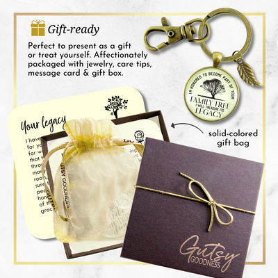His Father In Law Gift Keychain Honored Family Tree From Groom To Father of Bride Wedding Key Ring - Gutsy Goodness Handmade Jewelry;His Father In Law Gift Keychain Honored Family Tree From Groom To Father Of Bride Wedding Key Ring - Gutsy Goodness Handmade Jewelry Gifts