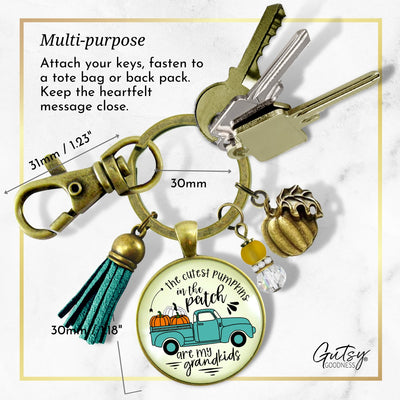 Grandma Pumpkins In The Patch Keychain Cutest Are My Grandkids Autumn Truck Halloween Handmade Jewelry Pendant  Keychain - Women - Gutsy Goodness Handmade Jewelry