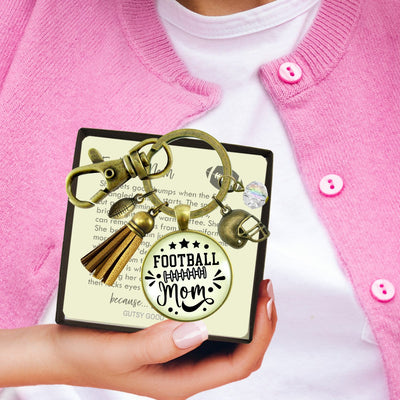 Football Mom Keychain Favorite Player Proud of Son Gift Jewelry Sports Team Handmade Autumn Season Pendant Quote  Keychain - Women - Gutsy Goodness Handmade Jewelry