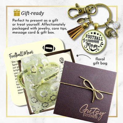 Football Mom Keychain Favorite Player Proud of Son Gift Jewelry Sports Team Handmade Autumn Season Pendant Quote  Keychain - Women - Gutsy Goodness Handmade Jewelry