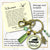 Family Christmas Keychain Fun Old Fashioned Holiday Tree Charm Handmade Car Tree Farm Pendant Green Tassel Key Chain