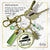 Family Christmas Keychain Fun Old Fashioned Holiday Tree Charm Handmade Car Tree Farm Pendant Green Tassel Key Chain