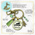 Family Christmas Keychain Fun Old Fashioned Holiday Tree Charm Handmade Car Tree Farm Pendant Green Tassel Key Chain