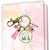 Christmas Candy Cane Charm Keychain Fa La La Pink Holiday Trees Fun Festive Winter Jewelry Tassel Key Chain