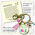 Christmas Candy Cane Charm Keychain Fa La La Pink Holiday Trees Fun Festive Winter Jewelry Tassel Key Chain