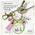 Christmas Candy Cane Charm Keychain Fa La La Pink Holiday Trees Fun Festive Winter Jewelry Tassel Key Chain