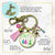 Christmas Candy Cane Charm Keychain Fa La La Pink Holiday Trees Fun Festive Winter Jewelry Tassel Key Chain