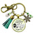 Christmas Village Let There Be Peace On Earth Keychain Handmade Winter Holidays Snowflake Charm Tassel Key Chain