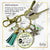 Christmas Village Let There Be Peace On Earth Keychain Handmade Winter Holidays Snowflake Charm Tassel Key Chain