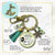 Christmas Village Let There Be Peace On Earth Keychain Handmade Winter Holidays Snowflake Charm Tassel Key Chain