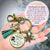 Christmas Village Let There Be Peace On Earth Keychain Handmade Winter Holidays Snowflake Charm Tassel Key Chain