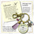 Christmas Gnome For The Holidays Gift Keychain Festive Pastel Glass Pendant Beads Jewelry Snowflake Charm Purple Tassel