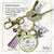 Christmas Gnome For The Holidays Gift Keychain Festive Pastel Glass Pendant Beads Jewelry Snowflake Charm Purple Tassel
