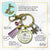 Christmas Gnome For The Holidays Gift Keychain Festive Pastel Glass Pendant Beads Jewelry Snowflake Charm Purple Tassel