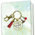 Feliz Navidad Keychain Merry Christmas Gift Jewelry For Her Candle Charm Red Green Beads Holiday Pendant