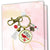 Cardinal Keychain All Is Calm Red Bird Holiday Christmas Jewelry For Women Festive  Charm Beads
