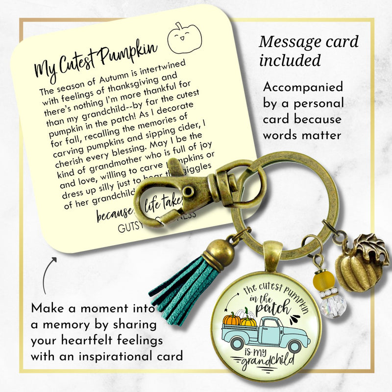 Grandma Pumpkin In The Patch Keychain Cutest Are My Grandchild Autumn Truck Halloween Handmade Jewelry Pendant  Keychain - Women - Gutsy Goodness Handmade Jewelry