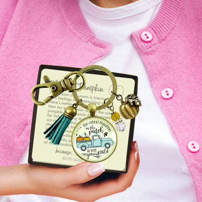 Grandma Pumpkin In The Patch Keychain Cutest Are My Grandchild Autumn Truck Halloween Handmade Jewelry Pendant  Keychain - Women - Gutsy Goodness Handmade Jewelry