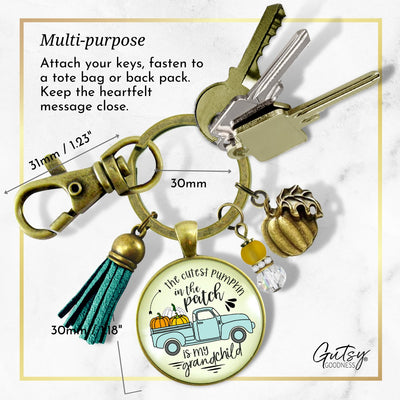 Grandma Pumpkin In The Patch Keychain Cutest Are My Grandchild Autumn Truck Halloween Handmade Jewelry Pendant  Keychain - Women - Gutsy Goodness Handmade Jewelry