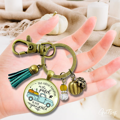 Grandma Pumpkin In The Patch Keychain Cutest Are My Grandchild Autumn Truck Halloween Handmade Jewelry Pendant  Keychain - Women - Gutsy Goodness Handmade Jewelry